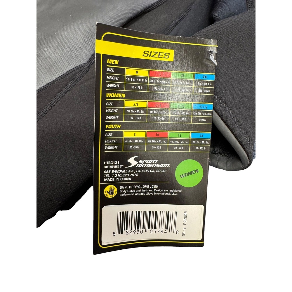 Body Glove Wetsuit Womens 9/10 Black Gray NEW 2/1mm Short Sleeve Back Zip - Picture 3 of 9